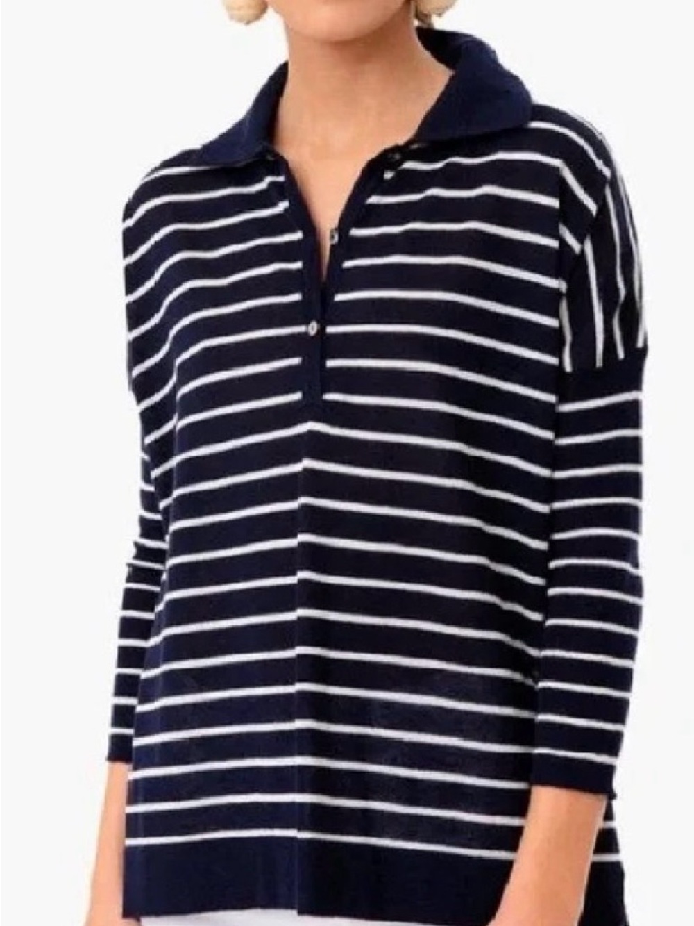 Tuckernuck Clayton Nautical Striped Knit Polo Nantucket Style